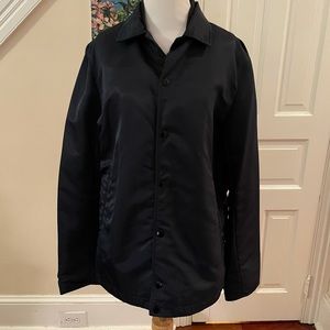 Rag and Bone Navy Blue Lightweight Polyester Jacket with Orange Lining Sz M